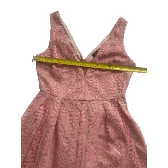 Lulus Blush Pink Lace Skater Dress Size Small All Of My Heart Formal HOCO New - Picture 4 of 14